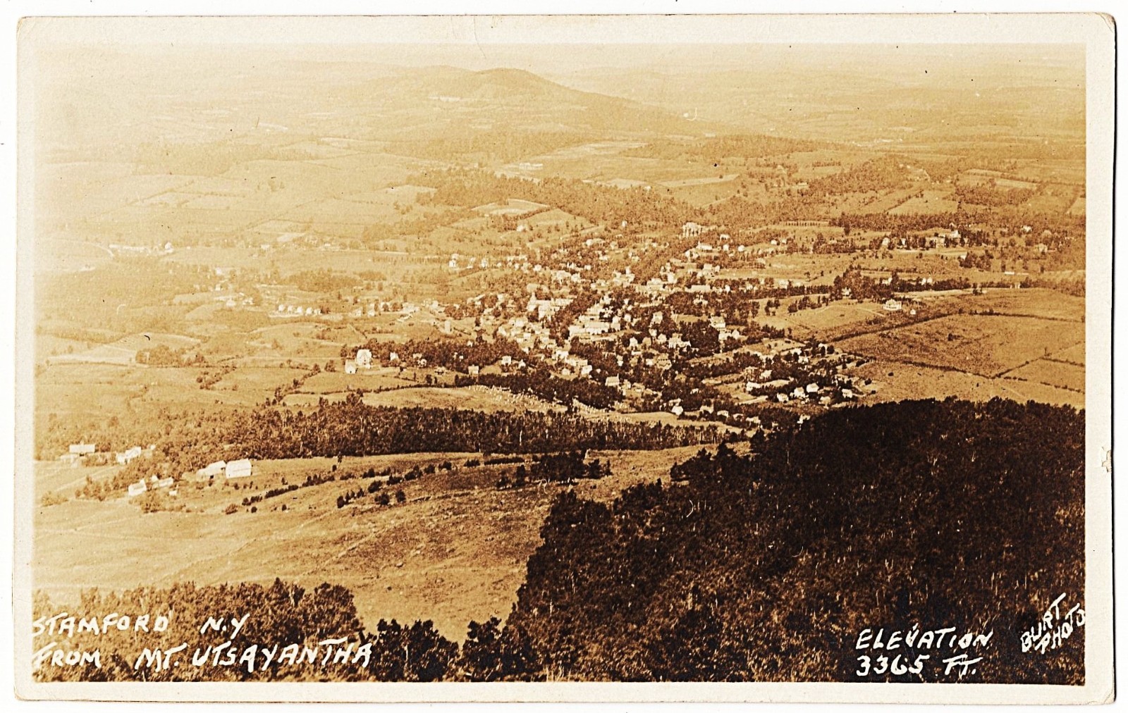 real photo Stamford NY From MT Utsayantha antique postcard RPPC real photo Stamford NY From MT Utsayantha antique postcard RPPC