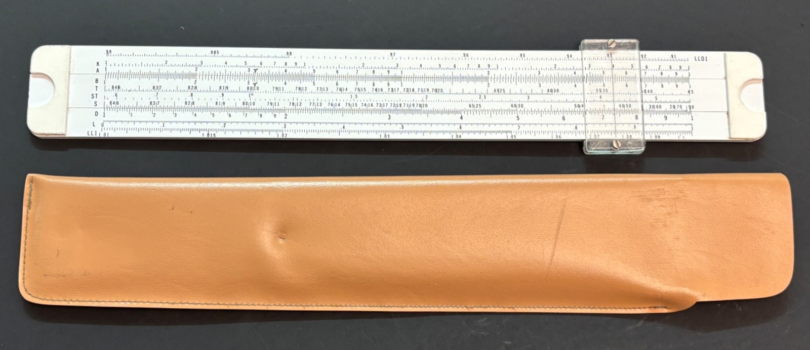 Vintage ACU-MATH No. 150 Log Log Slide Rule with Case Made in USA ACUMATH