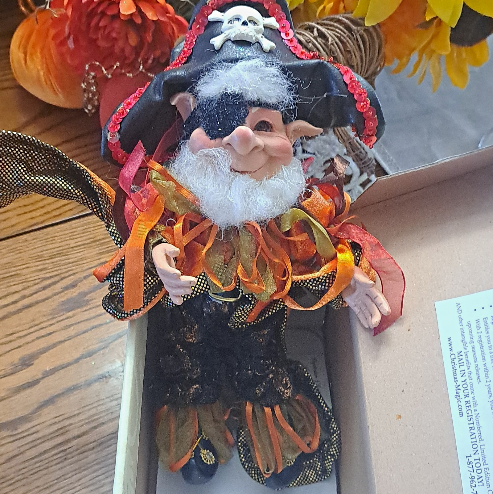Mark Roberts Pirate Elf Small Figurine Limited Edition Boxed Halloween Decor
