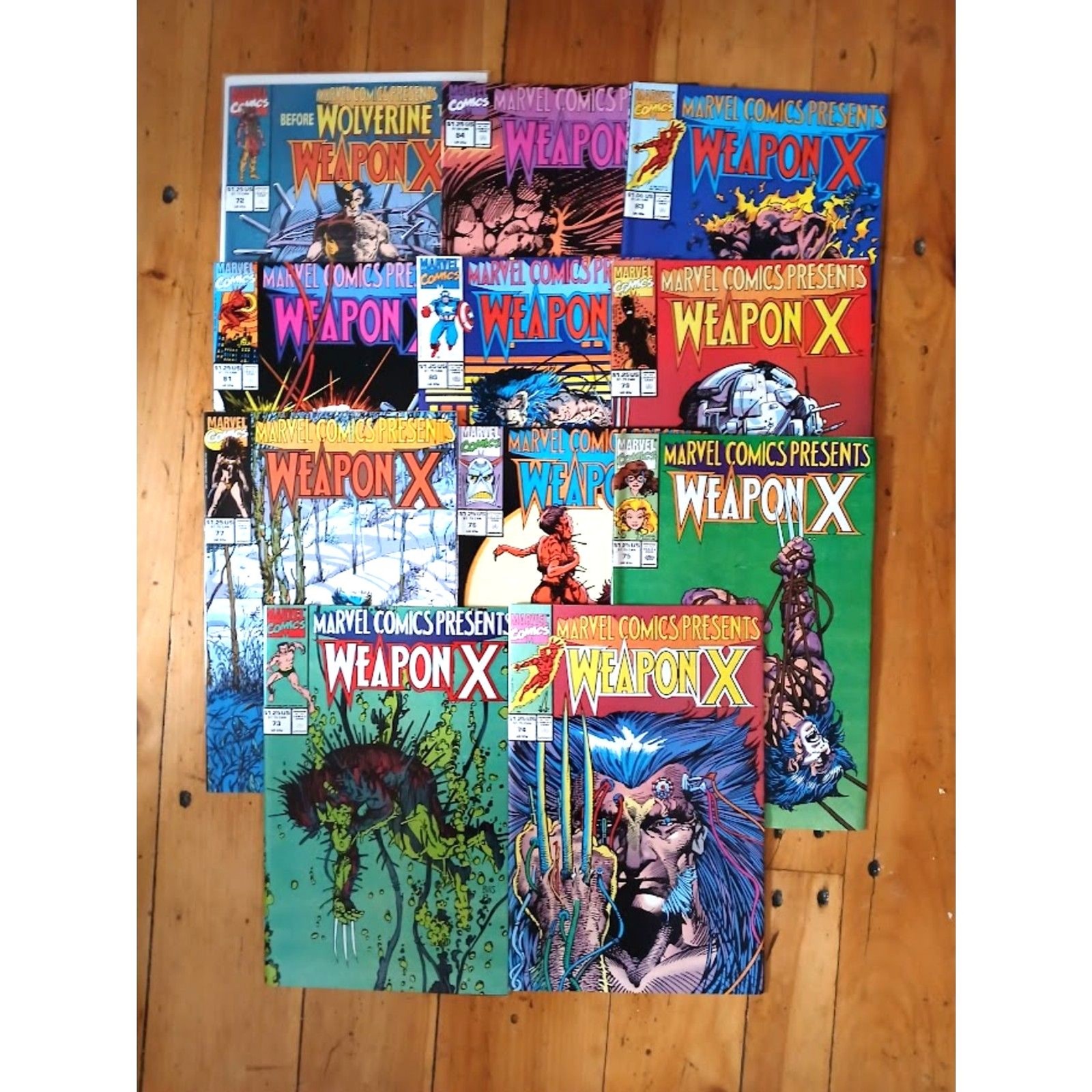 Marvel Comics Presents Weapon X Wolverine Lot of 11 Issues 72-82 1991 Origin
