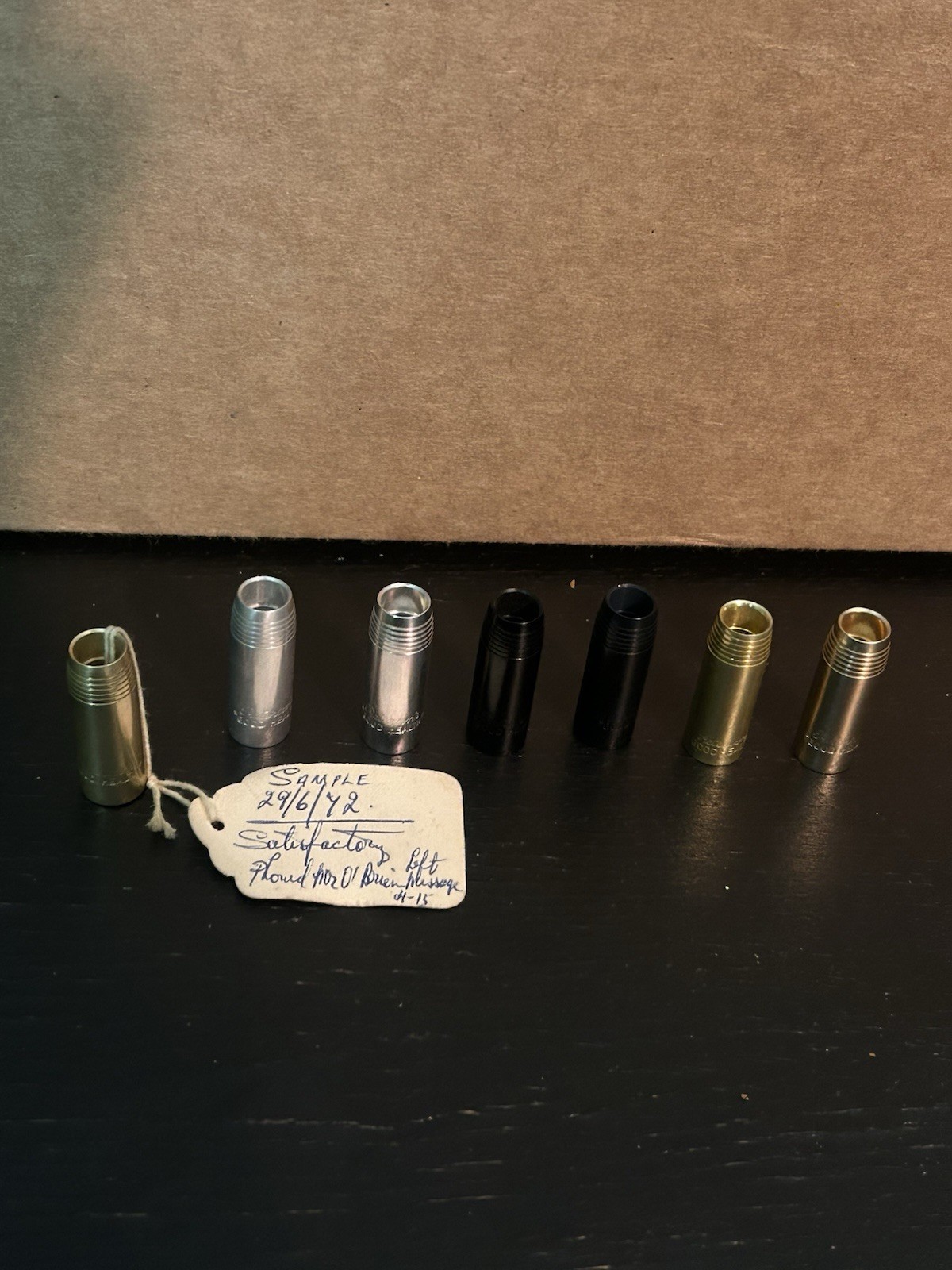 Vintage Peterson Pipe “Good Health” Factory Sample? Metal Inserts Lot 1972 Rare
