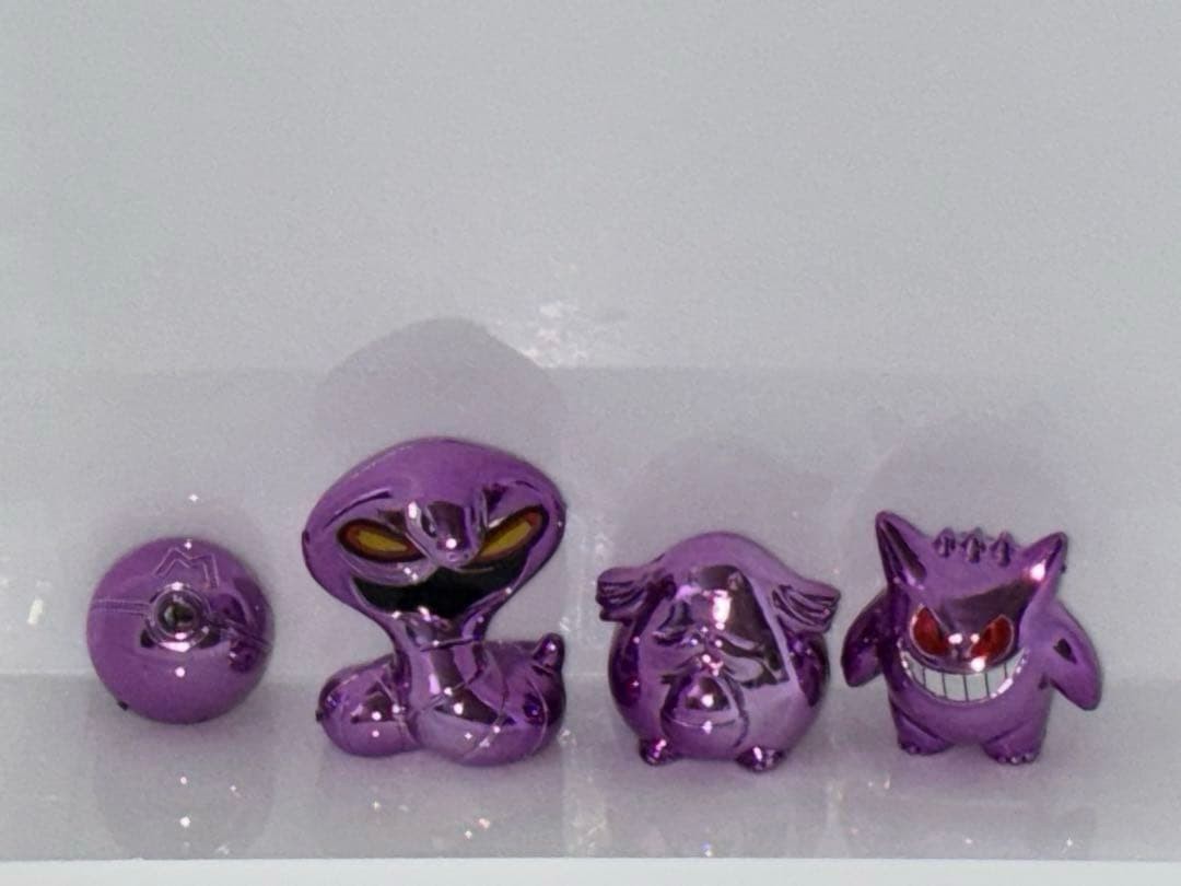 Pokemon Metallic Purple Mini Figure Set Arbok Gengar Lucky Master Ball 4 Pc