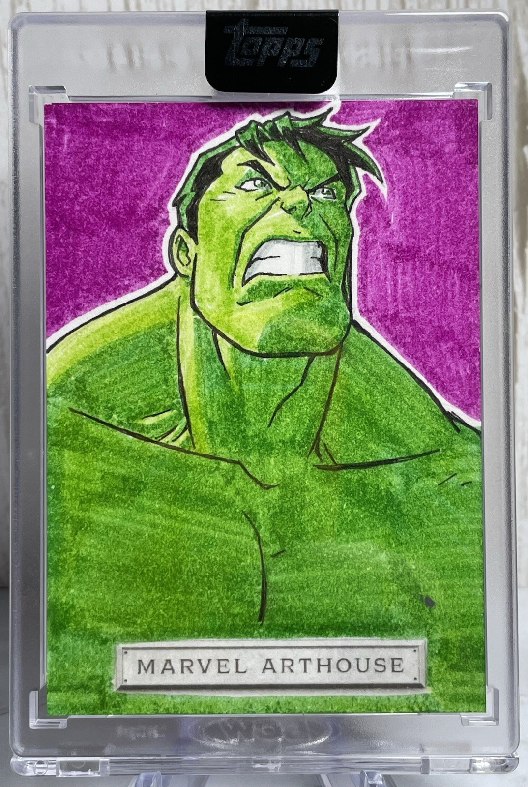 2025 Topps Marvel Arthouse Hulk 1/1 Sketch Card Lucas Artist Original Art