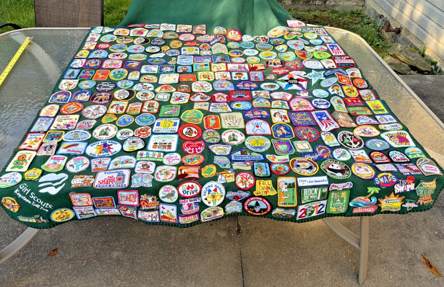 Huge Girl Scout Patch Banner Sewn Badges GSUSA Camp Event Collection Display Huge Girl Scout Patch Banner Sewn Badges GSUSA Camp Event Collection Display