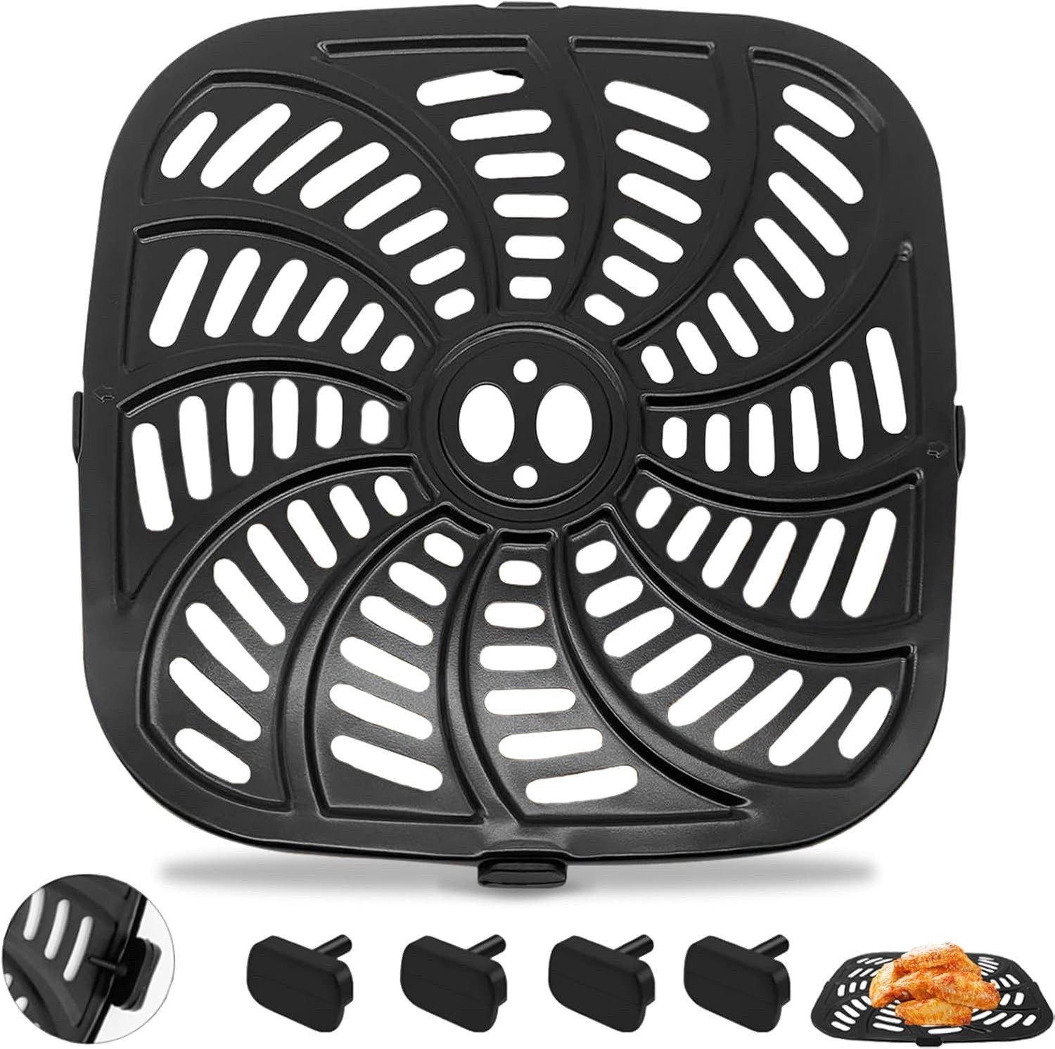 Air Fryer Replacement Tray for Gourmia GAF856 GAF826 9.8''*9.8'' square For 8QT
