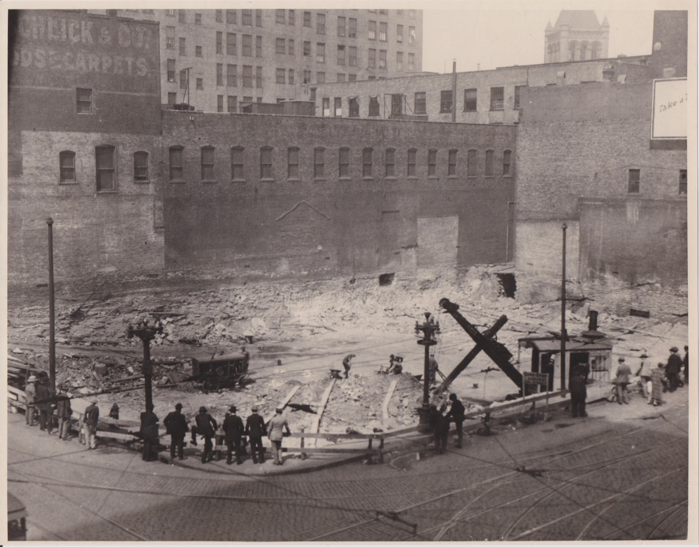 1926 Press Photo Construction of Lowry Hotel in St. Paul Minnesota 4th & Wabasha