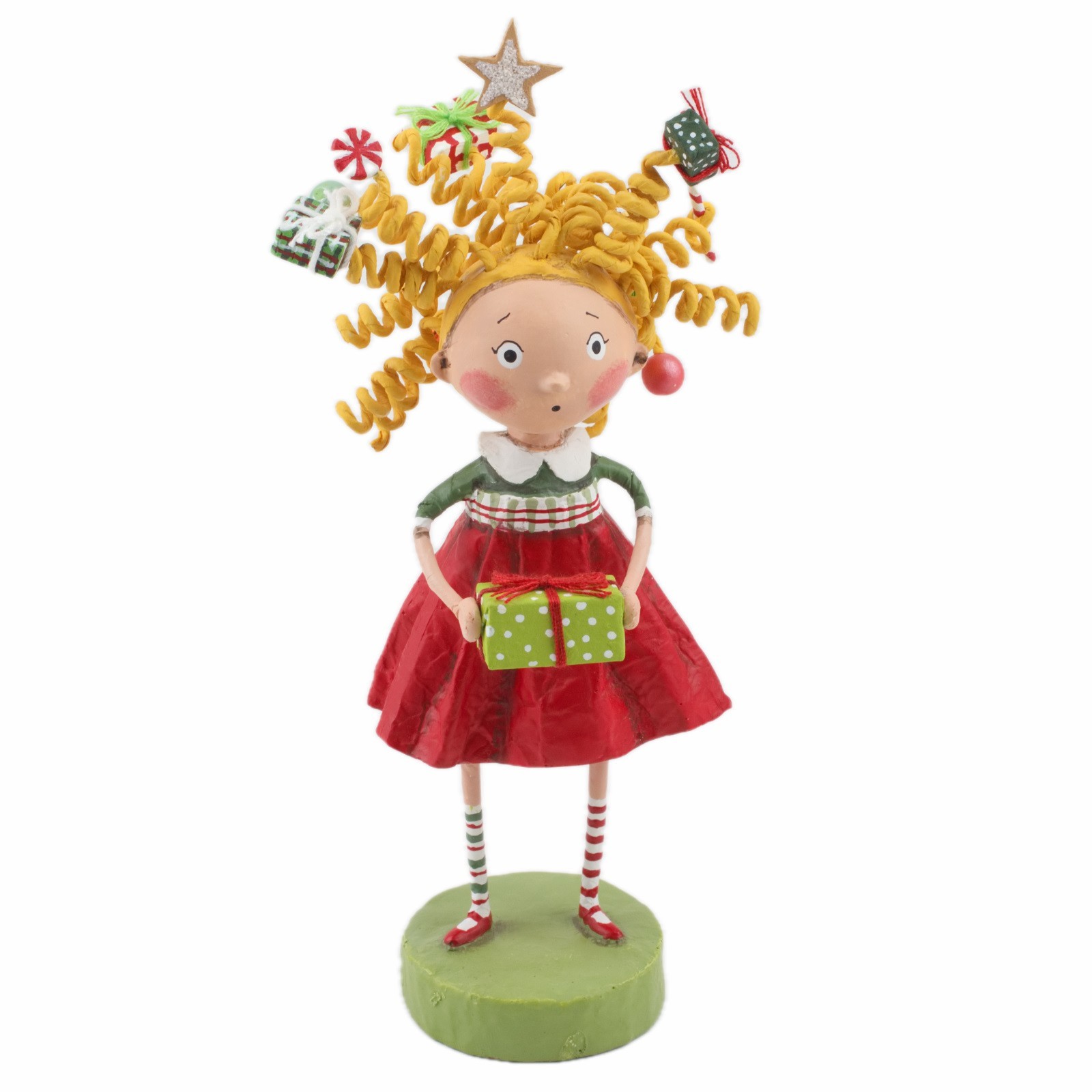 Lori Mitchell Gabby Giftmas Girl Christmas Figurine Folk Art Decor
