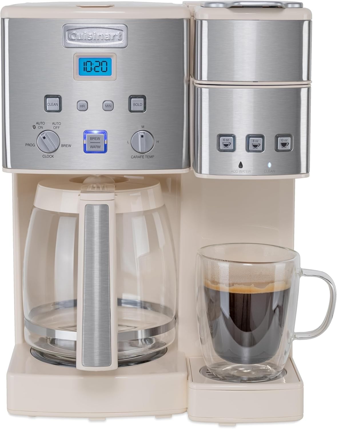 Cuisinart SS-15P1CRM Single Serve + 12 Cup Coffee Maker - Cream (OpenBox)