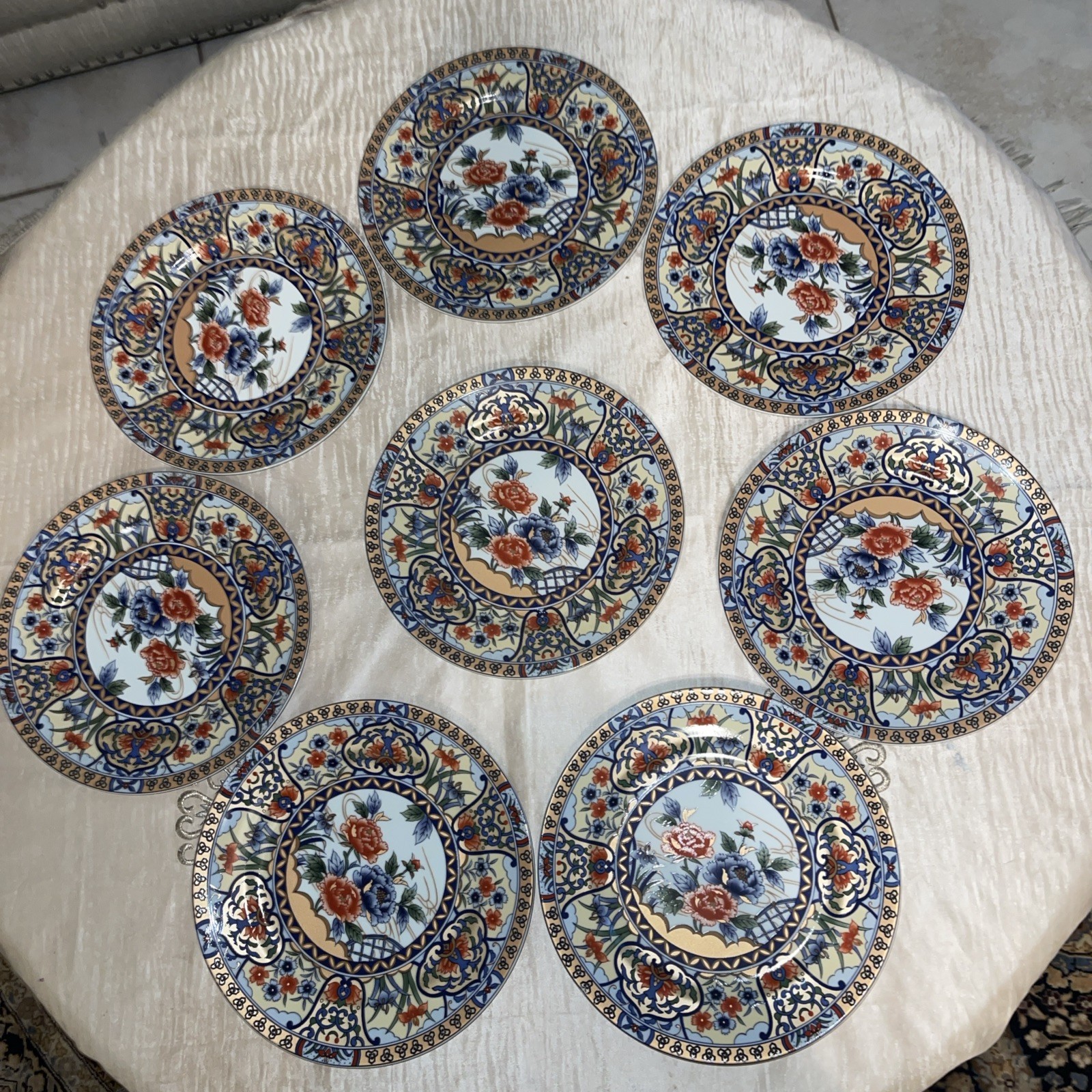Set Of 8 HORCHOW Porcelain Plates 10 1/2\