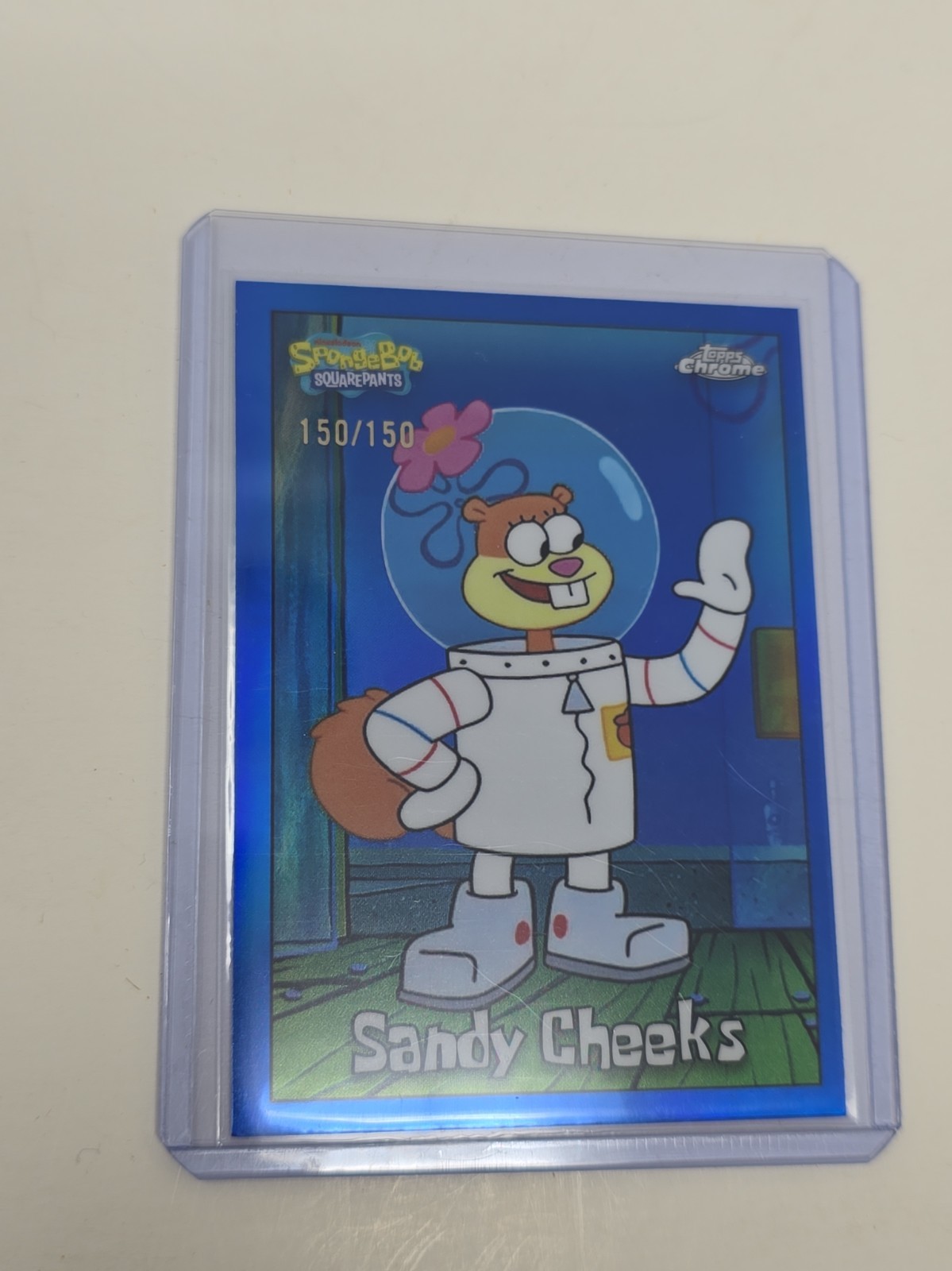 2025 topps chrome spongebob Sandy Cheeks Blue Insert | 150/150 Bookend