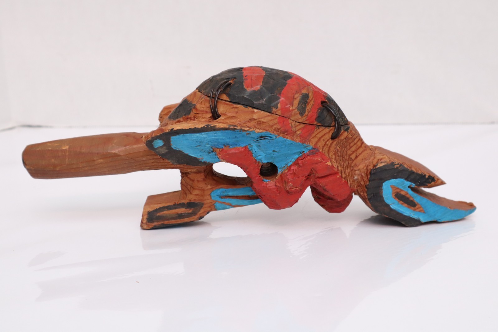 OLD Atq NORTHWEST COAST Tlingit RATTLE, CEREMONIAL Bird Effigy  13\