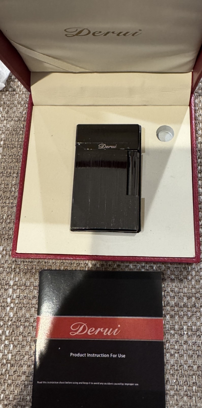 New Derui Silver Slide Ignition Torch Butane Metal Lighter New Derui Silver Slide Ignition Torch Butane Metal Lighter
