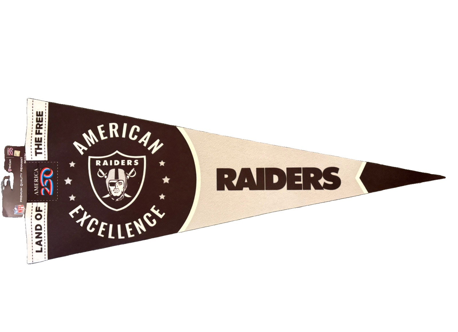 2025  Las Vegas Raiders NFL Team Pennant \