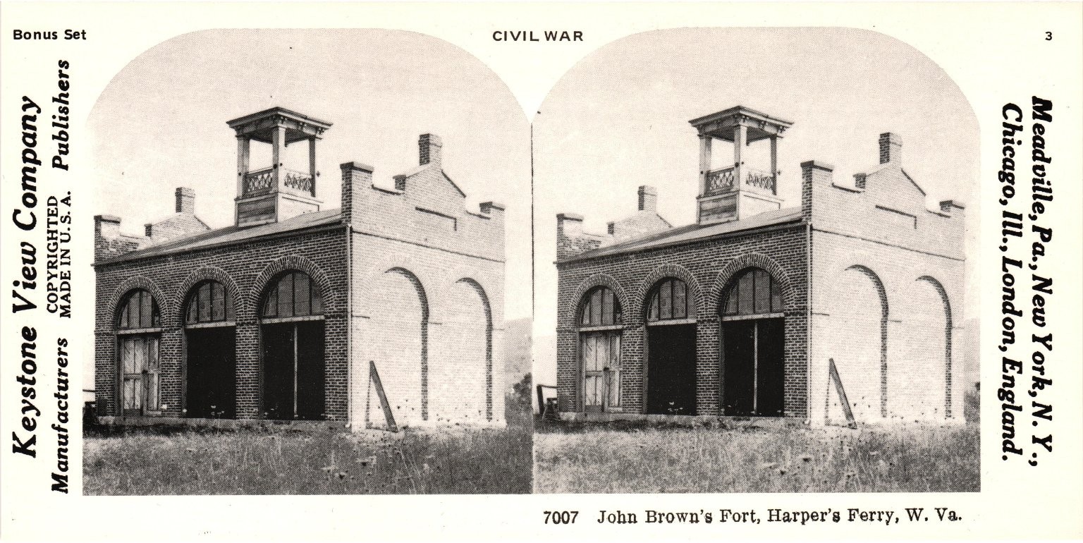 John Browns Fort Stereoview Keystone View Co Civil War 1970s Reproduction