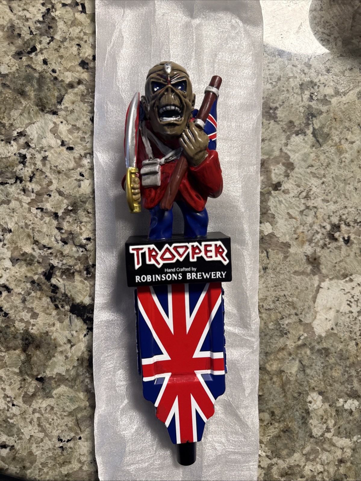 Used Robinson Brewery Brewing Iron Maiden Trooper Draft Tap Handle 11.75\