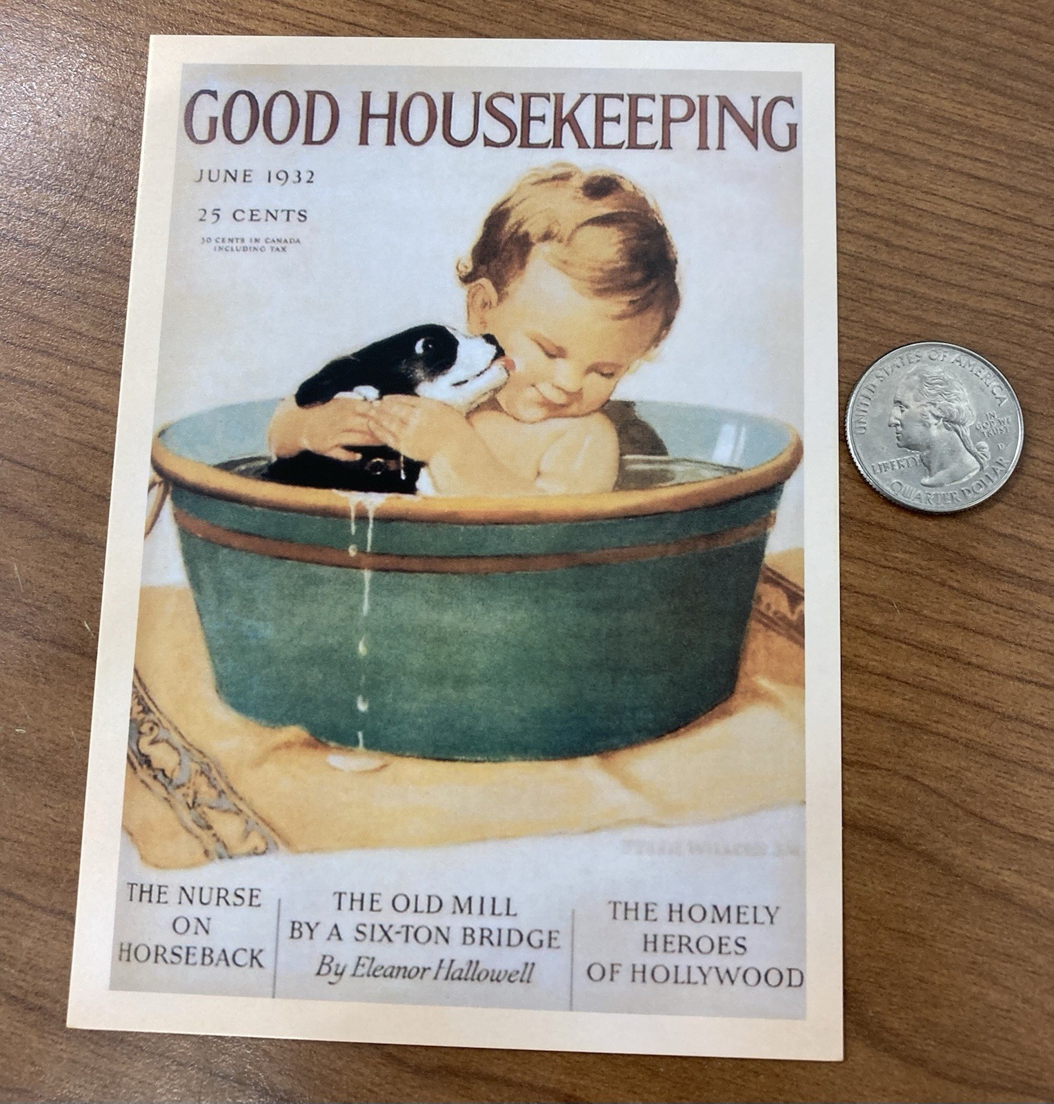 Good Housekeeping Magazine June 1932 Vintage Style Postcard - Retro Americana