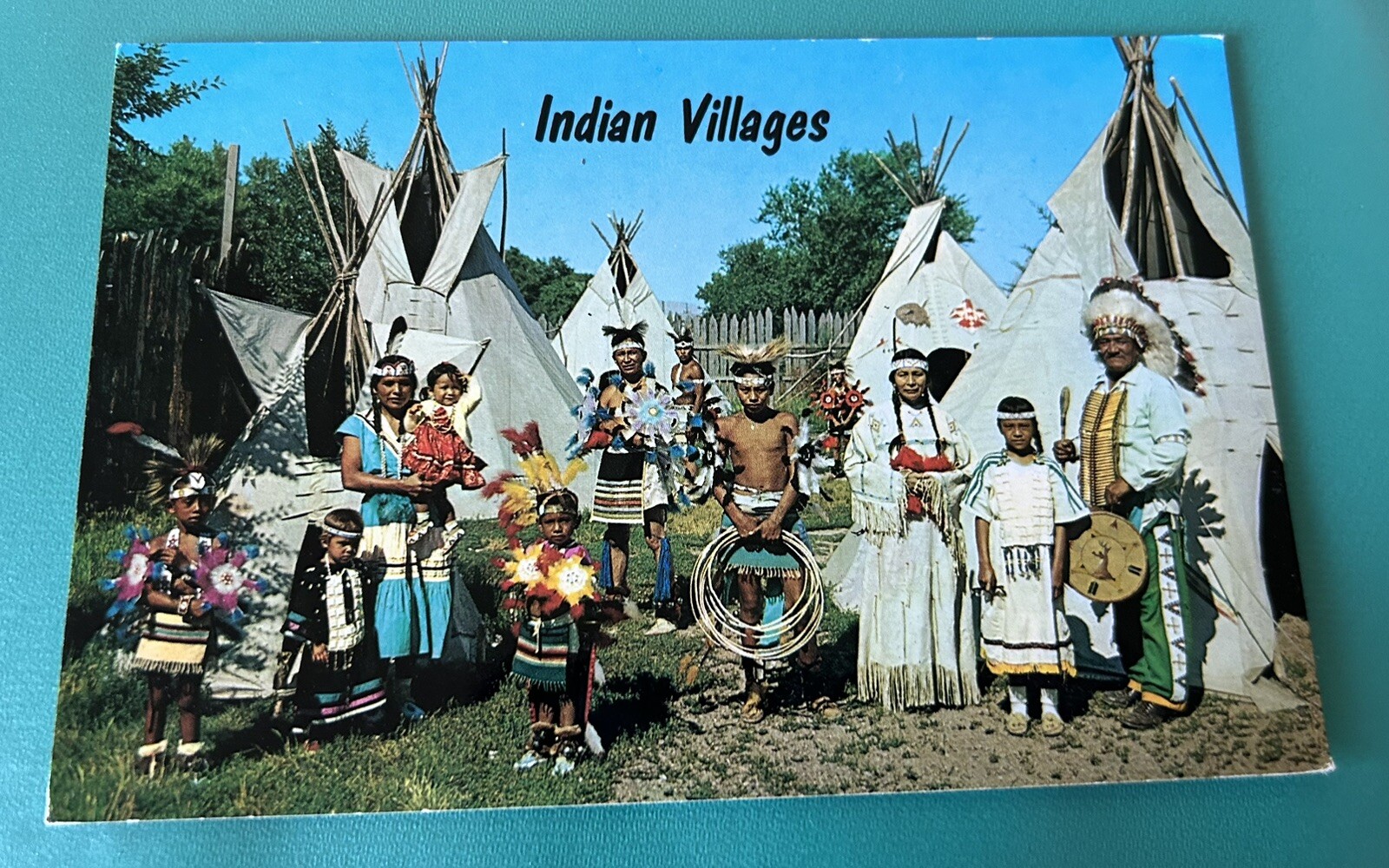 Mesquakie Indian Villages Tama Iowa Post Card
