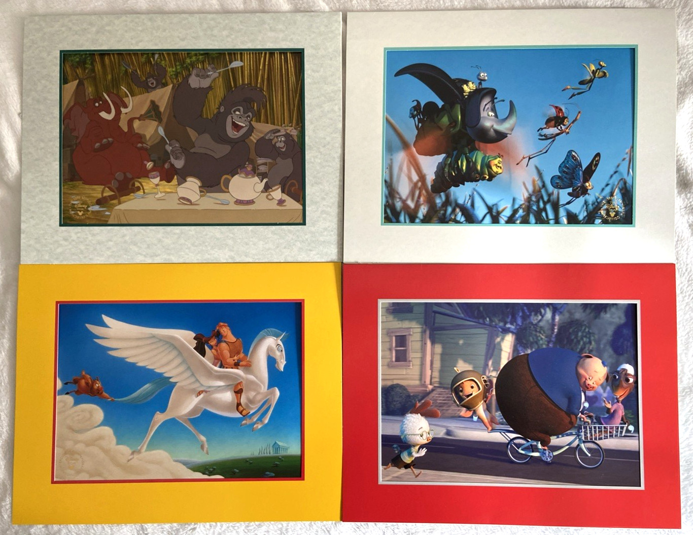 Lot of 4 Disney Exclusive Commemorative Lithographs Original Envelopes Excellent