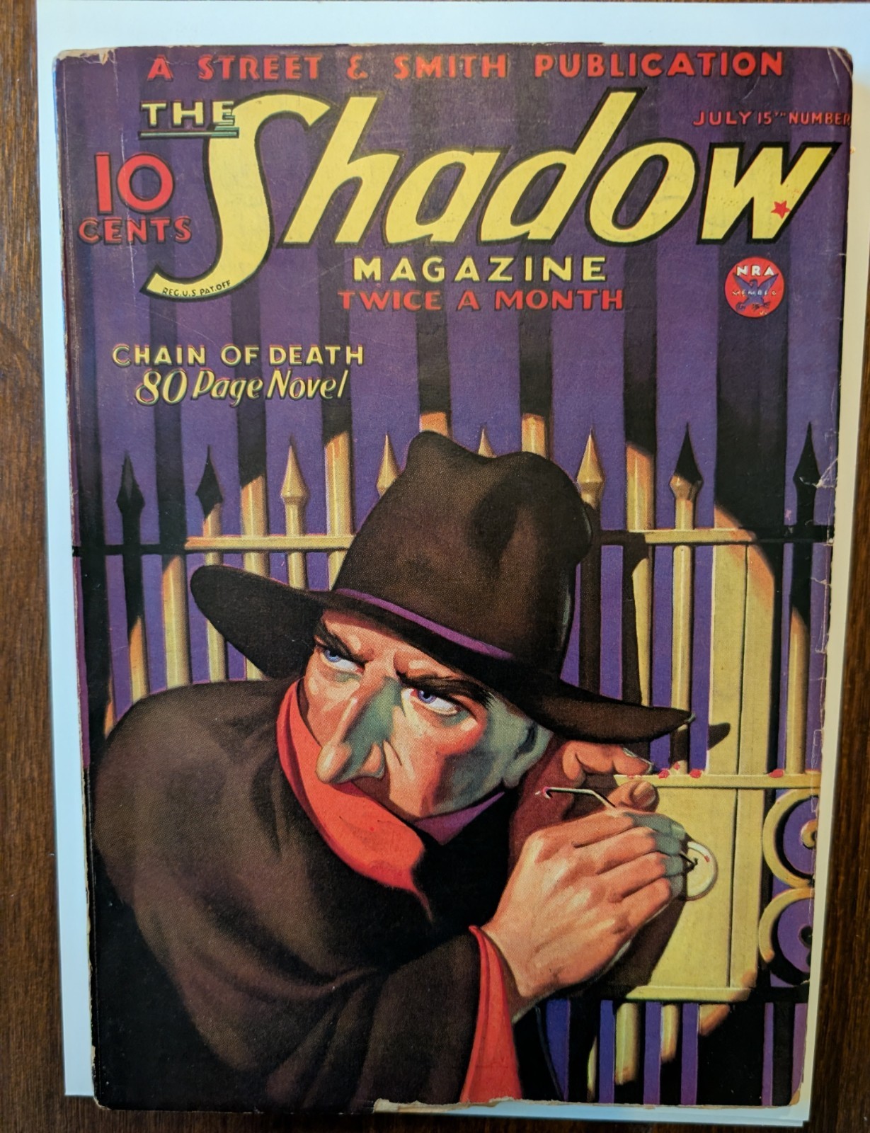 The Shadow July 1934 VG+ Trimmed Chain of Death Walter B Gibson George Rozen The Shadow July 1934 VG+ Trimmed Chain of Death Walter B Gibson George Rozen