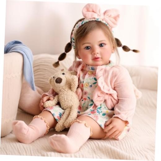 24 Inch Lifelike Reborn Baby Dolls Cute Soft & Poseable Body | Realistic Baby