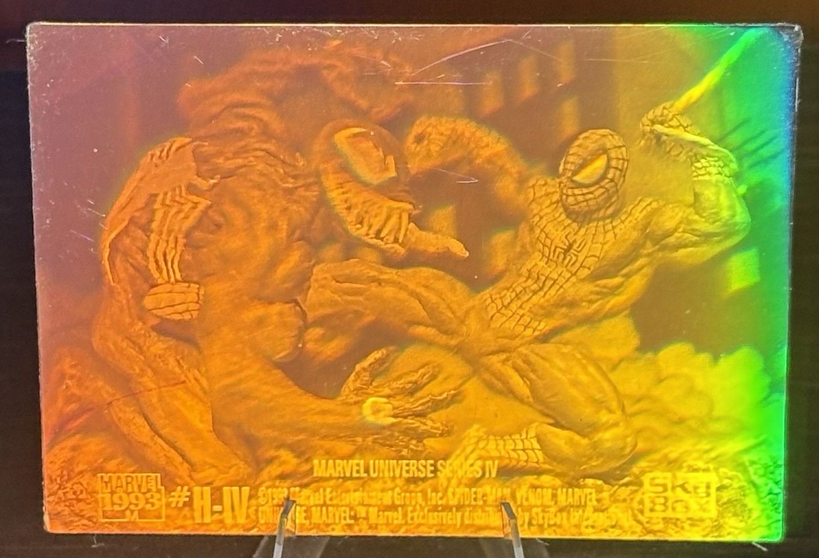 SkyBox 1993 Marvel Universe Series IV Hologram Insert #H-IV Spider-Man Venom OBO