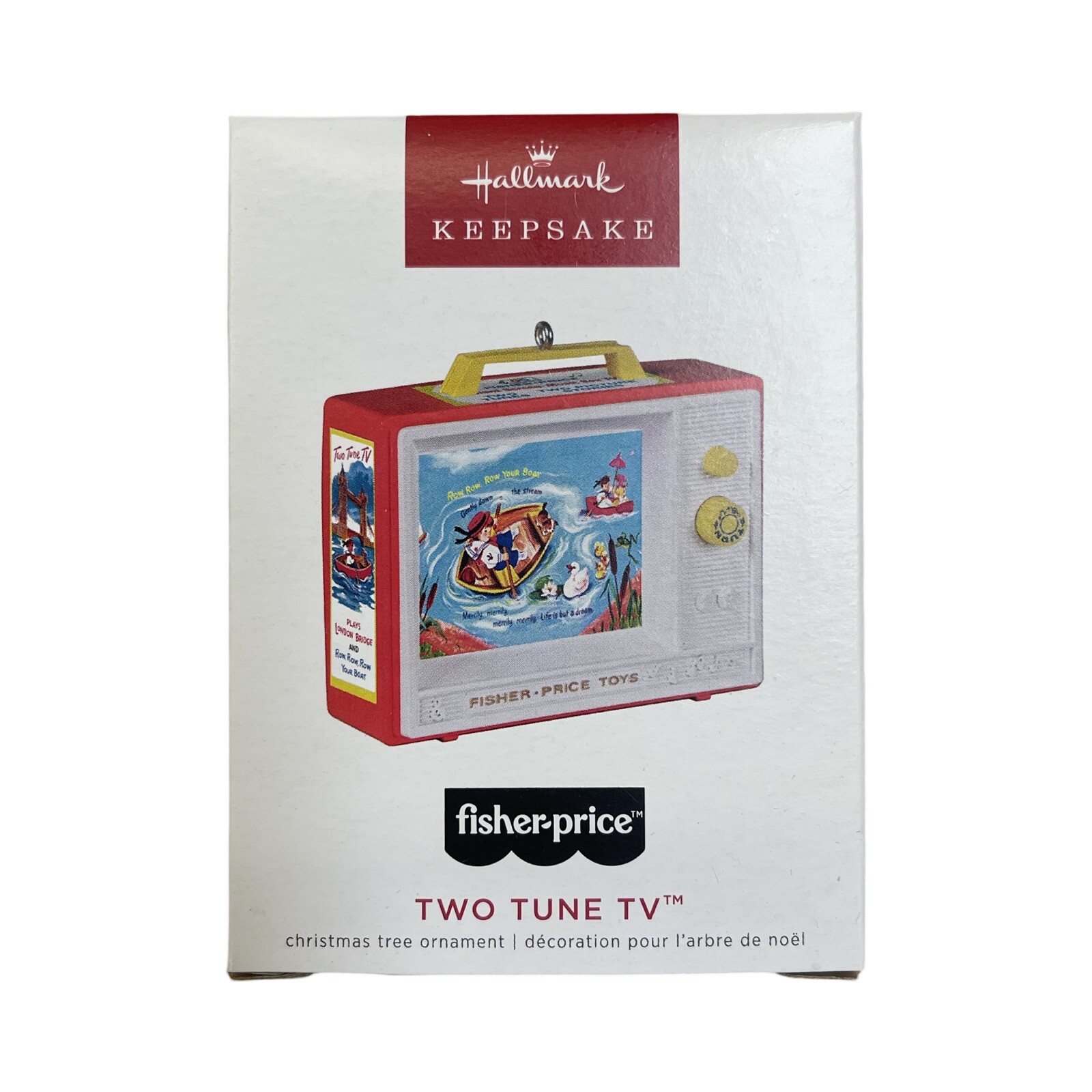 2022 Hallmark Two Tune TV Fisher-Price Magic Sound Christmas Ornament
