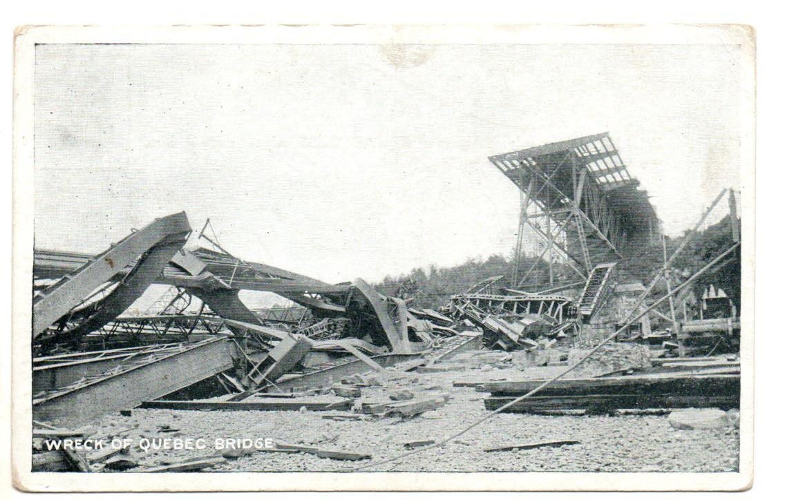1907 Quebec Bridge Disaster Wreck Postcard Illustrated Post Card Co Canada
