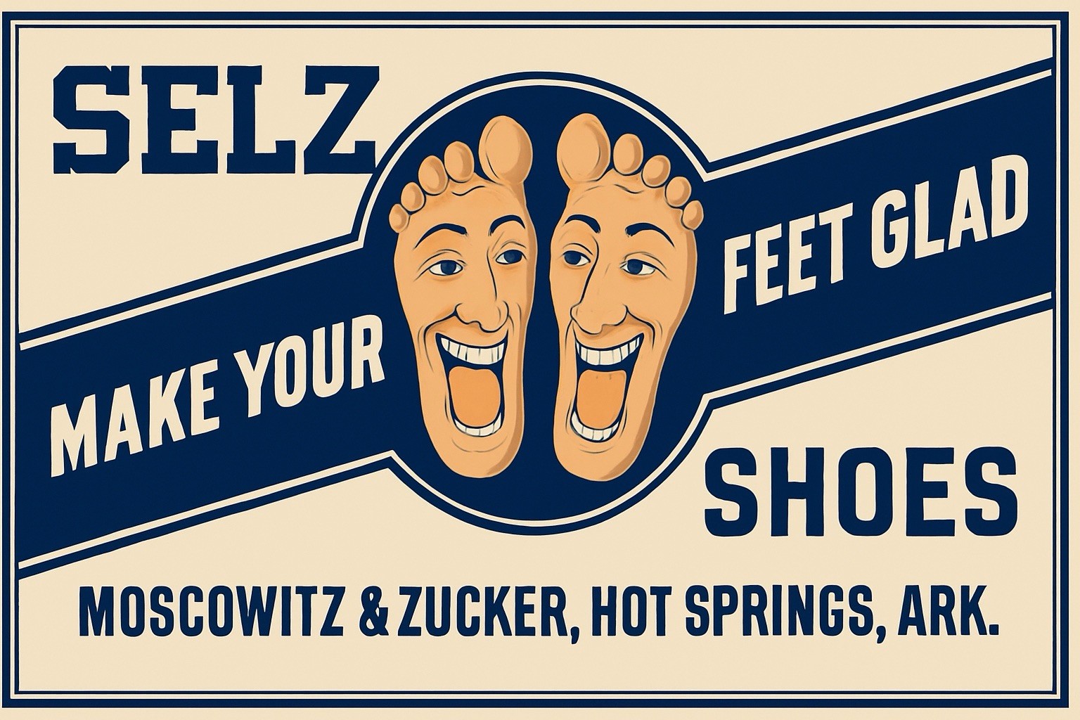 Selz Shoes Vintage Style Metal Sign Selz Shoes Vintage Style Metal Sign