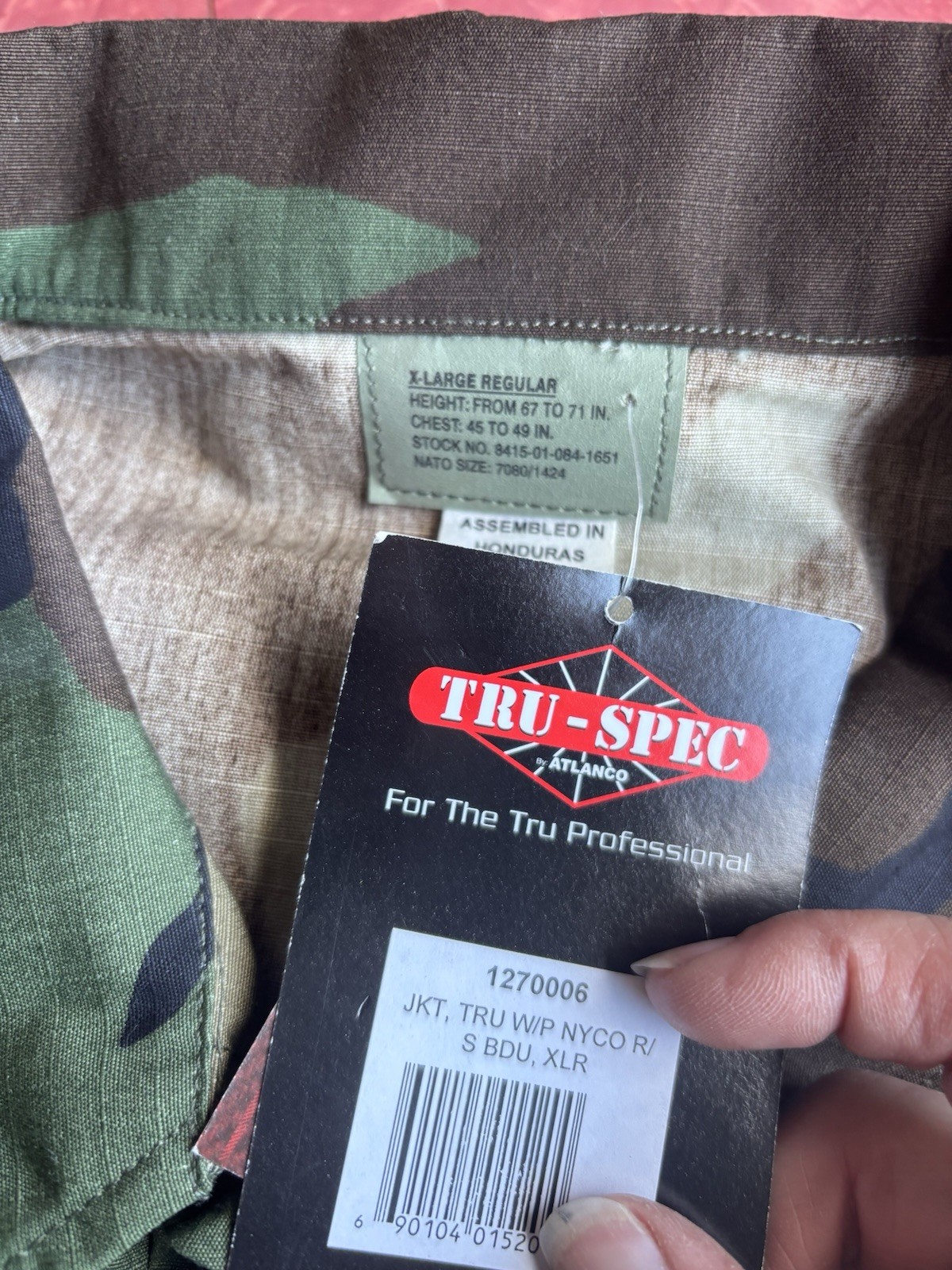 Woodland Camouflage BDU TOP X-Large-Regular  Tru-spec brand New W Tags