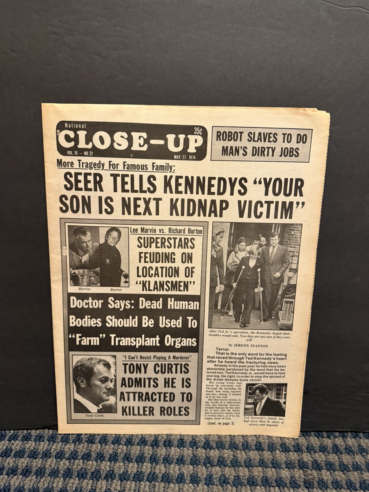 1974 May 27th National Close-Up Newspaper, Richard Burton, Tony Curtis (10U)