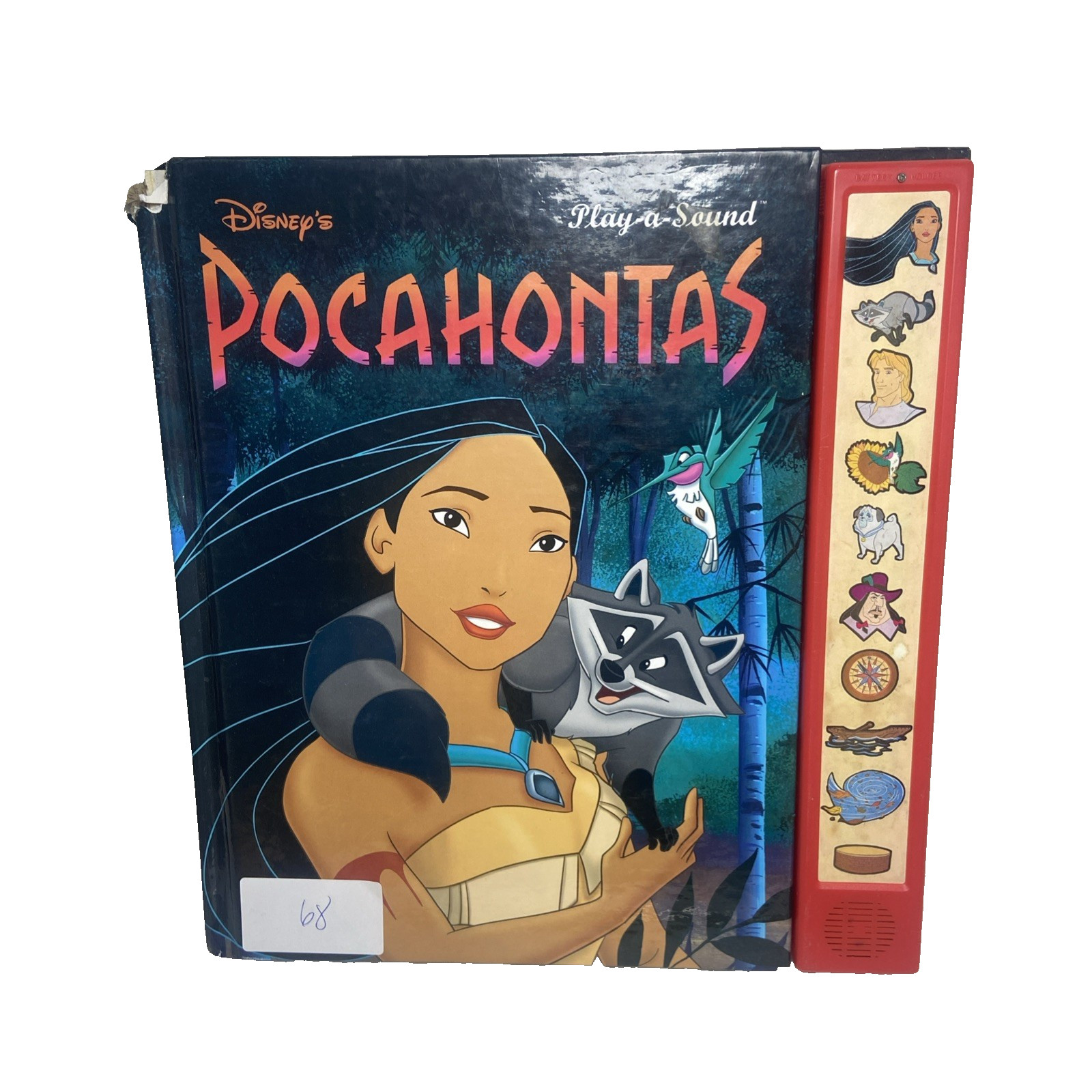 Pocahontas Play a Sound Book By Disney - Hardcover Needs New Batteries Works