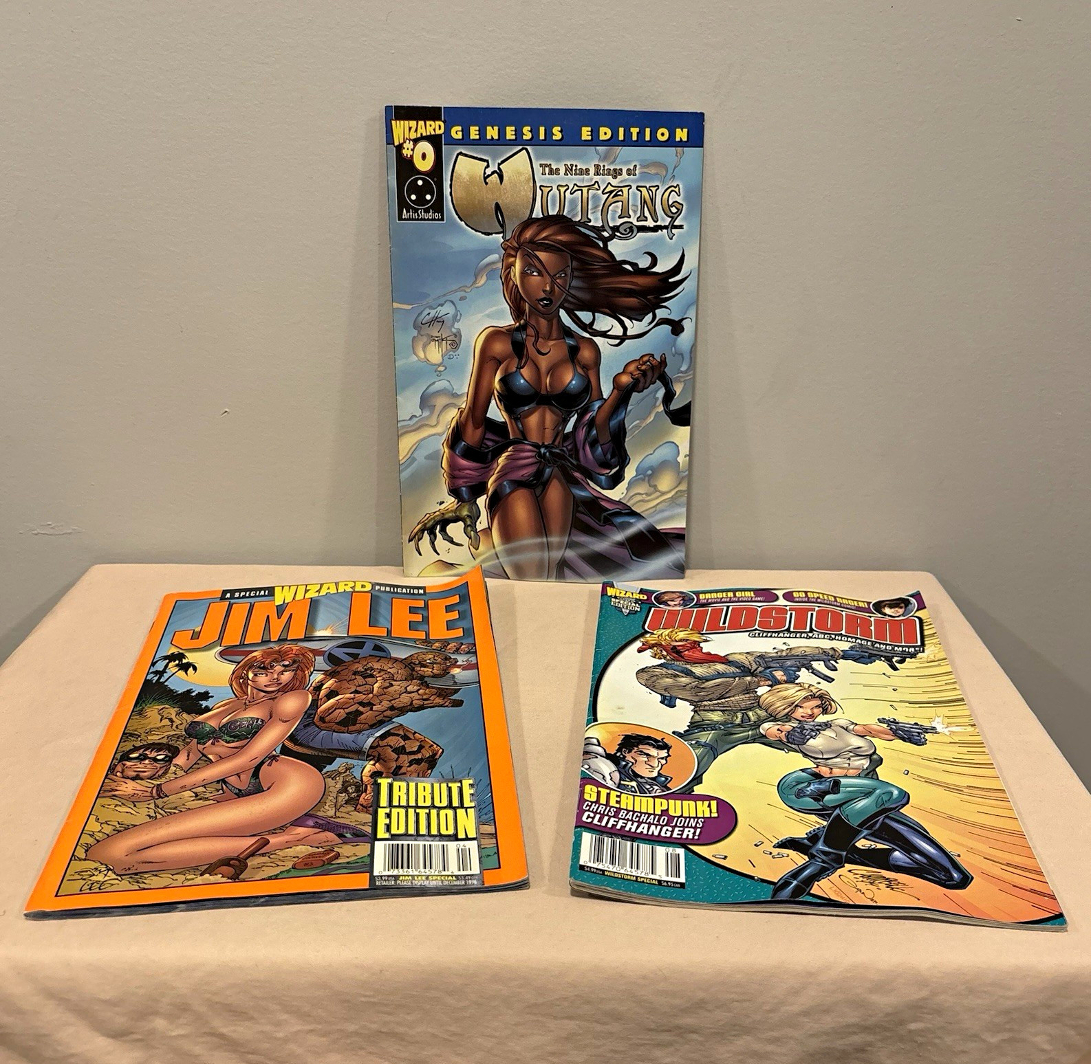 90s-00s Wizard Comic Lot Rings of Wu-Tang #0, Jim Lee Tribute, Wildstorm Preview 90s-00s Wizard Comic Lot Rings of Wu-Tang #0, Jim Lee Tribute, Wildstorm Preview