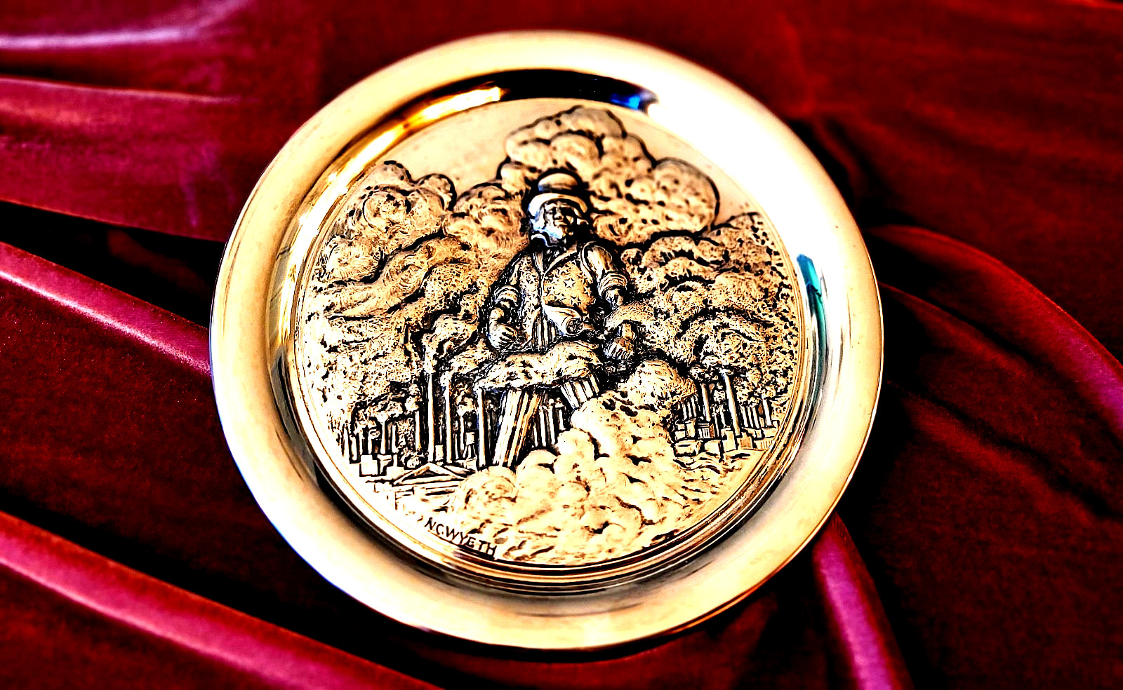 Geo. Washington Mint Sterling Silver LE Plate - Uncle Sam 