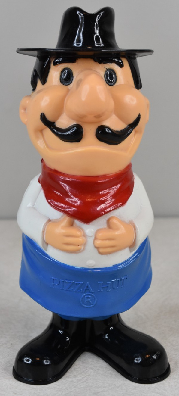 Vintage NOS 1970s Pizza Hut Pete Toy Bank Hard Plastic 8
