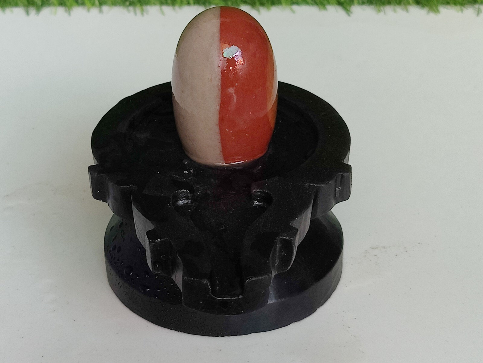 Ardhanarishwara Shiva Lingam / Narmada Shivling / Narmadeshwar Banalinga 3''inch