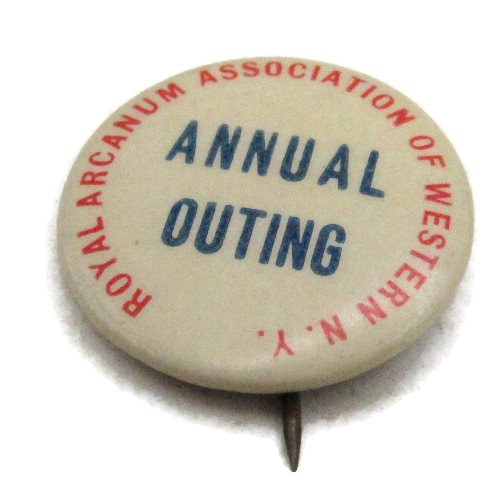 Vintage Royal Arcanum Association Western NY Annual Outing Pin