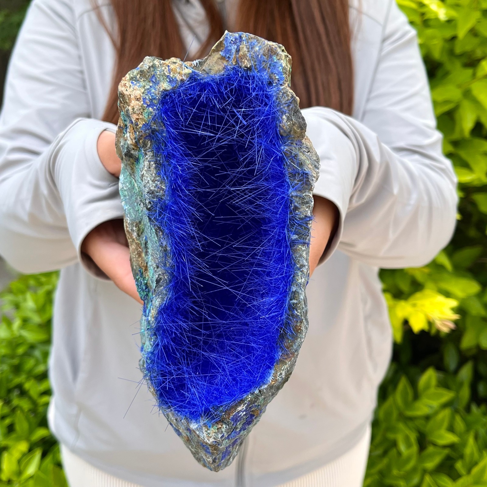 3.96LB  Rare Moroccan Phosphorus Magnesium Mine geode quartz crystal Healing Blu