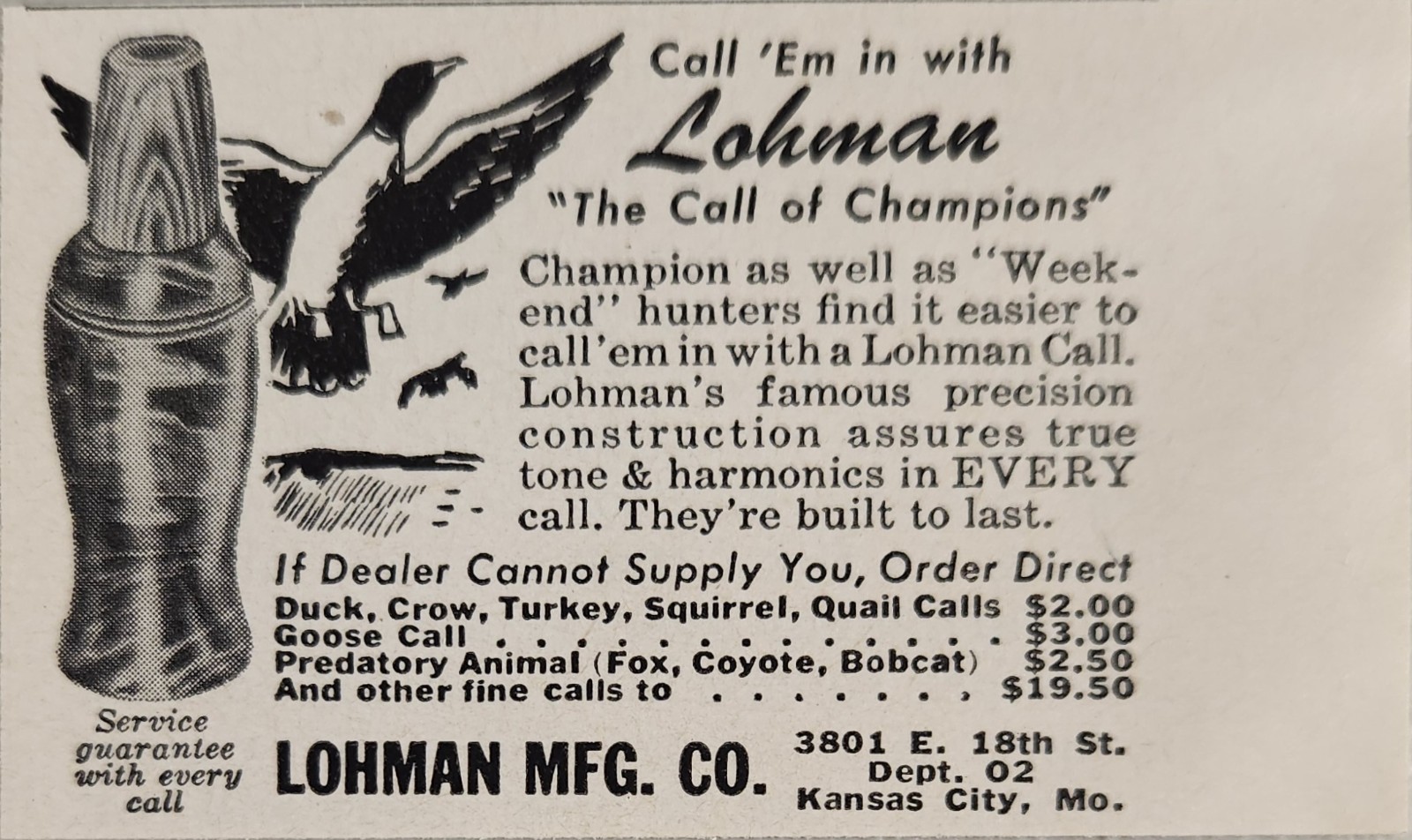 1955 Print Ad Lohman 