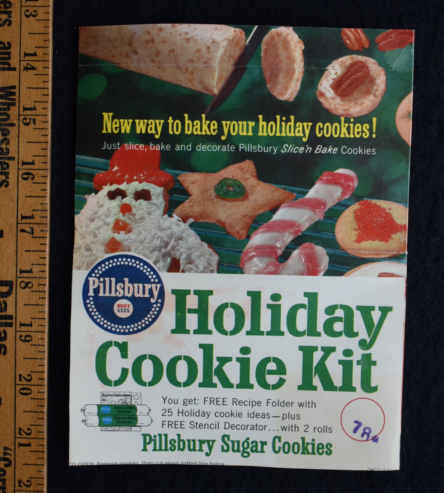 [ 1950s - 1960s Pillsbury Holiday Cookie Kit - Vintage Christmas Food Packaging]