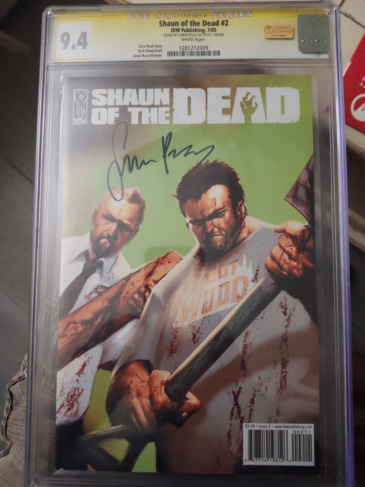 SHAUN OF THE DEAD #2 CGC Signature Series Signed Simon Pegg Celebrity Authentics SHAUN OF THE DEAD #2 CGC Signature Series Signed Simon Pegg Celebrity Authentics