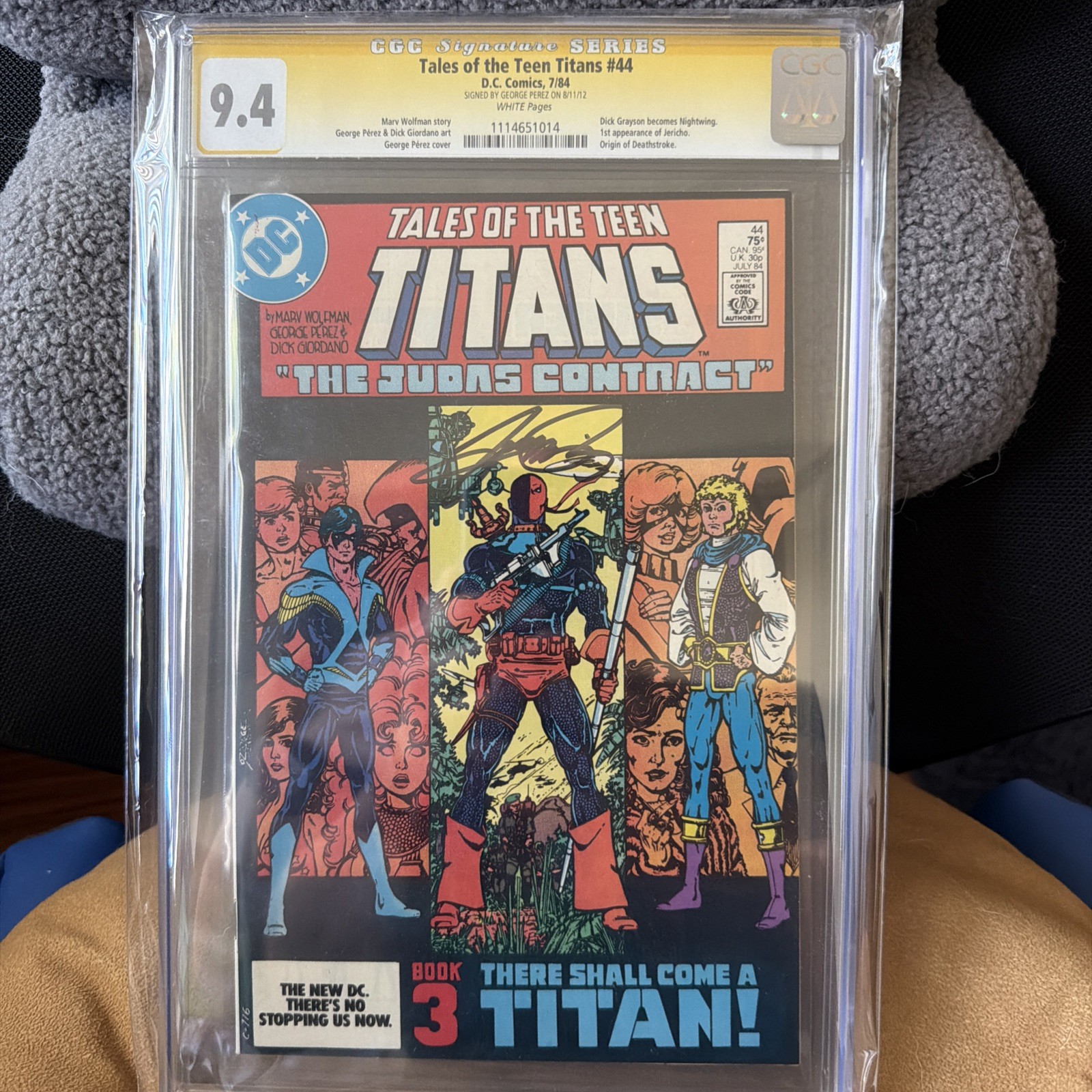 Tales of the Teen Titans #44 SS Signed George Perez 1st Nightwing CGC 9.4 NM Tales of the Teen Titans #44 SS Signed George Perez 1st Nightwing CGC 9.4 NM