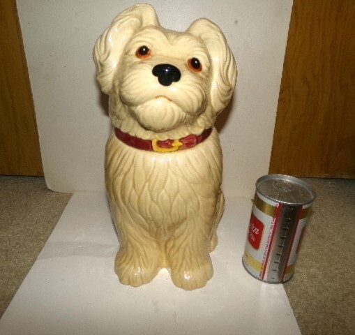 1950\'s METLOX POPPYTRAIL beige DOG ceramic cookie jar