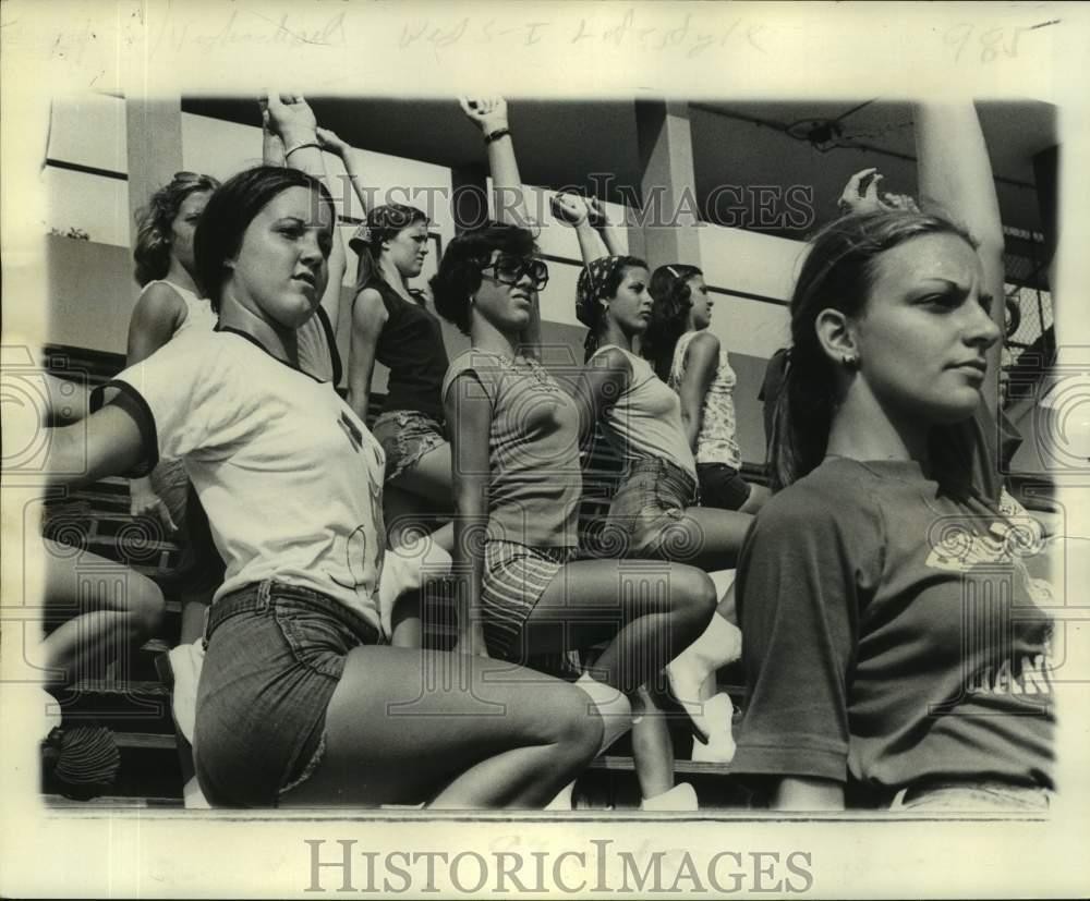 1976 Press Photo Part of East Jefferson High School life, dance team practices.