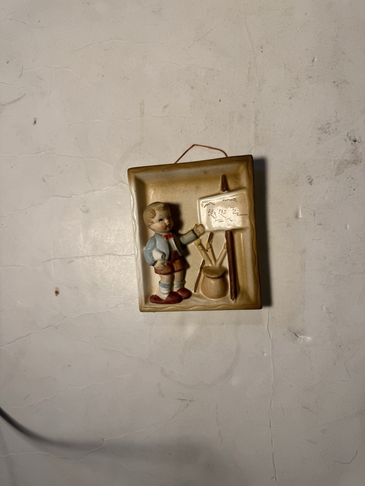 Young Artist #5017 Ceramic Wall Plaque Mid-Century Modern 5 X 4.5 In. Young Artist #5017 Ceramic Wall Plaque Mid-Century Modern 5 X 4.5 In.
