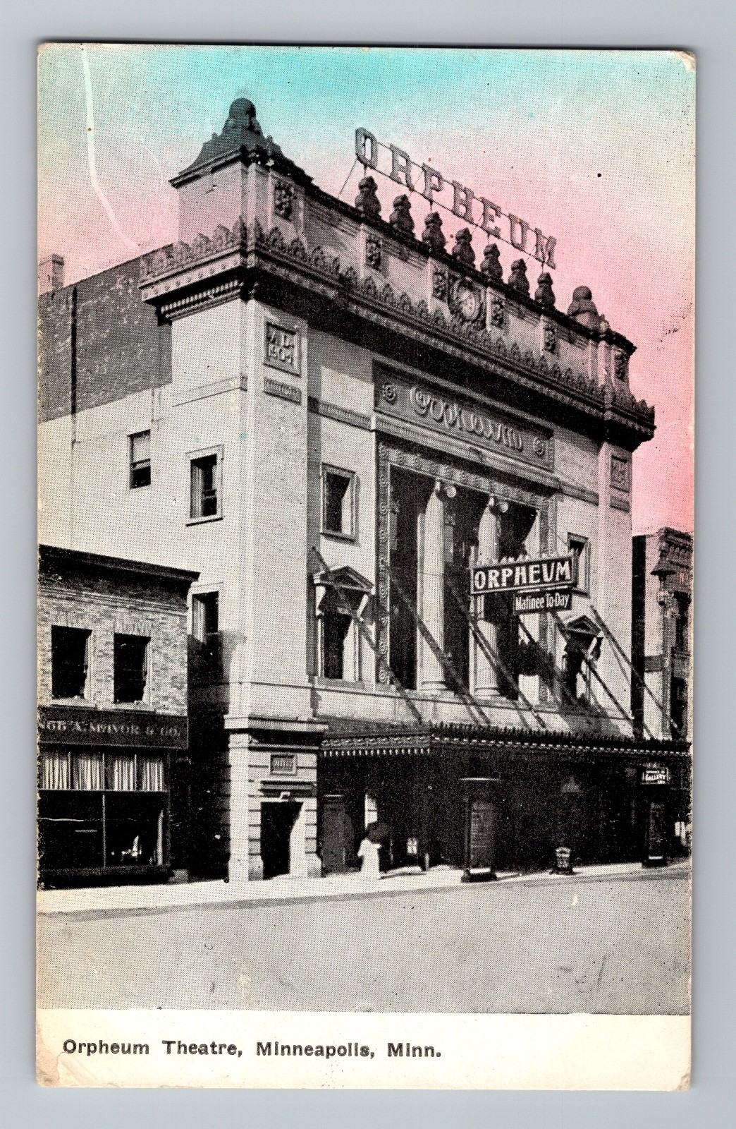 Orpheum Theatre Minneapolis Minnesota Photo Postcard RPPC 1909