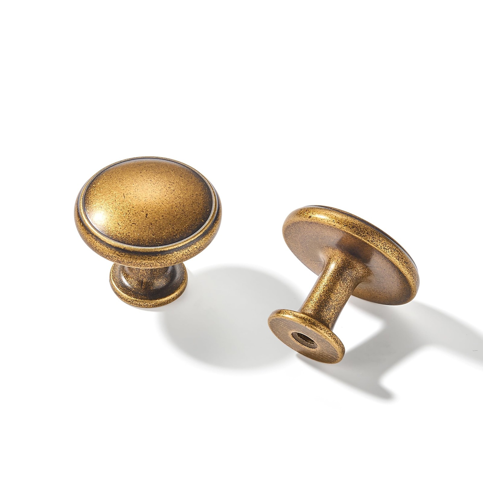 10 Pack Antique Brass Cabinet Knobs Drawer Knob Kitchen Hardware - Single Hol... 10 Pack Antique Brass Cabinet Knobs Drawer Knob Kitchen Hardware - Single Hol...