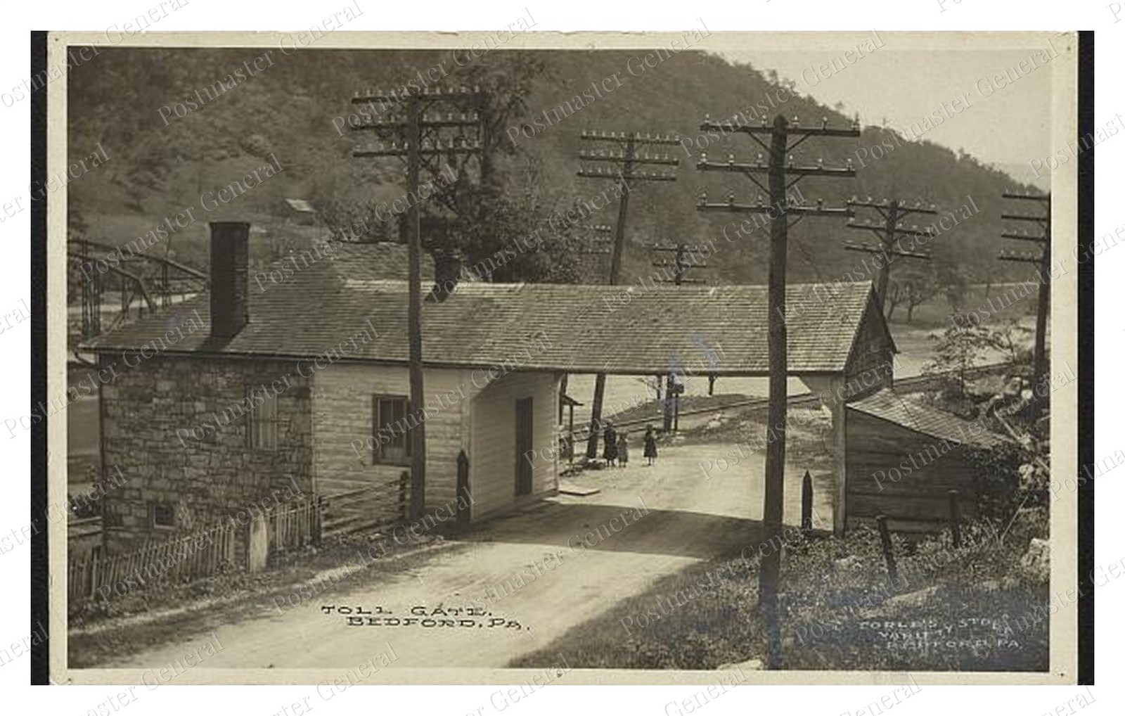 Bedford Pennsylvania Toll Gate Standard Postcard COPY RPPC