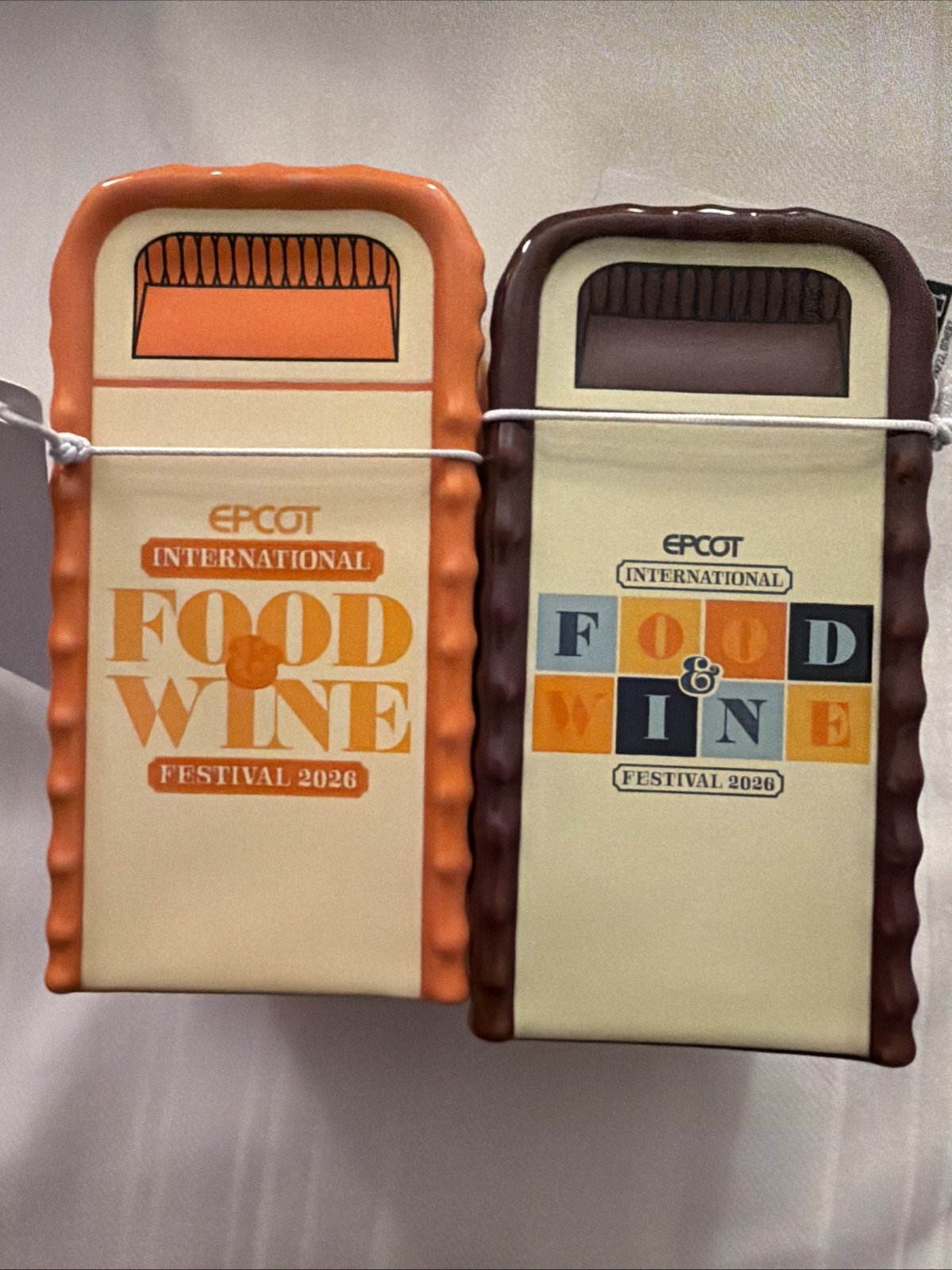 Disney Parks Food & Wine Festival Ceramic Salt & Pepper Shaker New Set Of 2