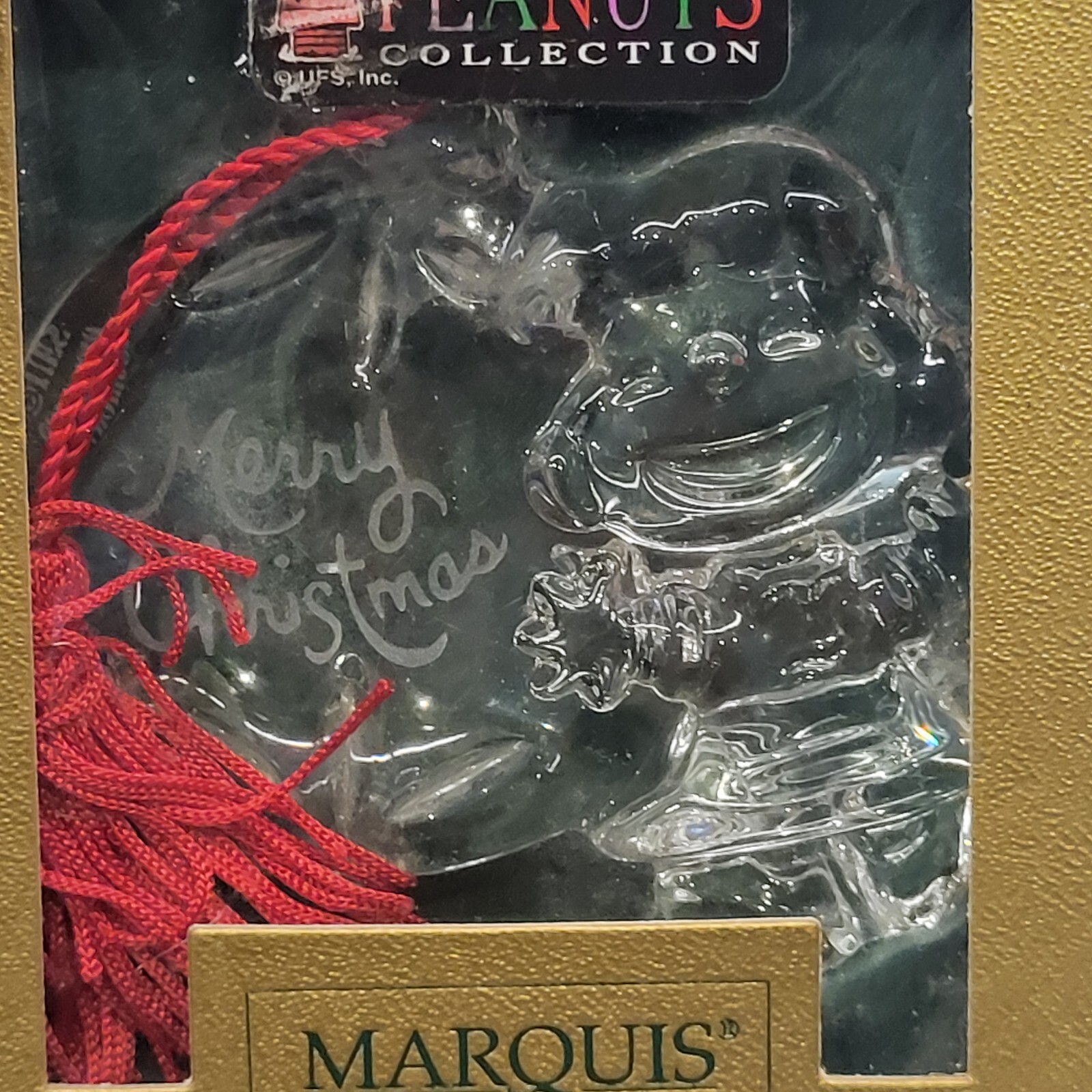SNOOPY PEANUTS CHARLIE BROWN MARQUIS WATERFORD CRYSTAL CHRISTMAS ORNAMENT LUCY