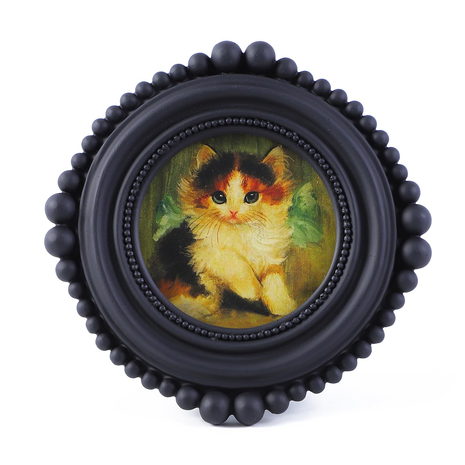 SIKOO Small Vintage Picture Frame 3x3Black Antique Ornate 3x3 Round, Black SIKOO Small Vintage Picture Frame 3x3Black Antique Ornate 3x3 Round, Black